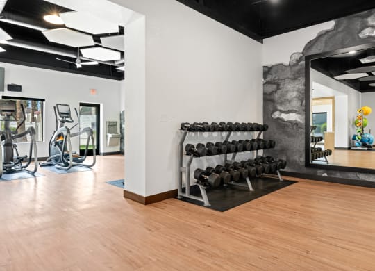 fitness room at La Privada in North Scottsdale, AZ