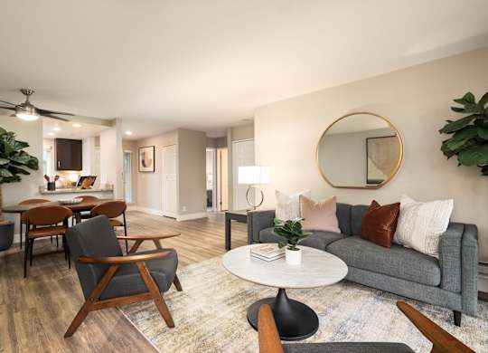 living room of model unit
