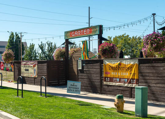 Entrance to Beer Garten at Harvest, Salt Lake City, UT, 84103