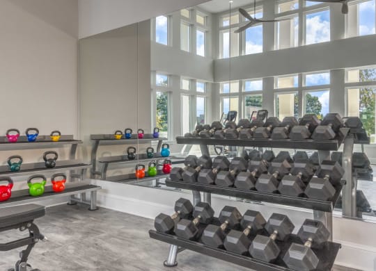 the gym at the estates at johnsons crossing