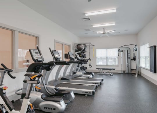 the gym at the flats at obsidian