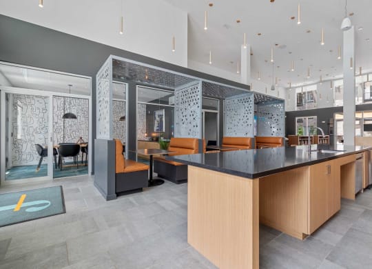 the lobby or reception area