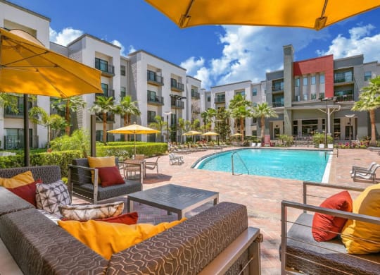 Chairs by the pool at Solara, Florida  at Solara, Florida, 32771