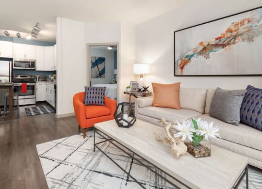 Living Room and Kitchen View at Solara, Sanford, 32771