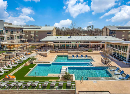 an aerial view of the pool at the resort at governors residence