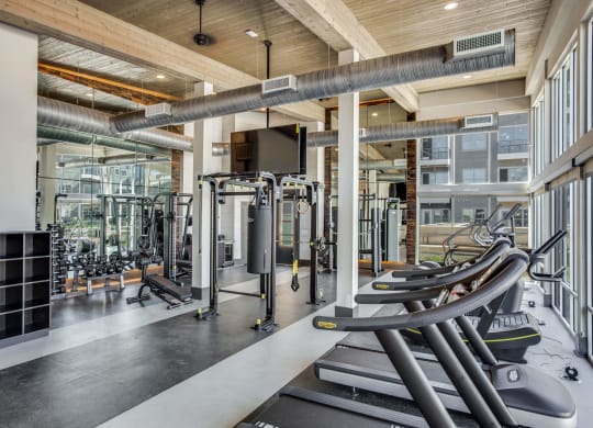 the gym at the m on hennepin apartments