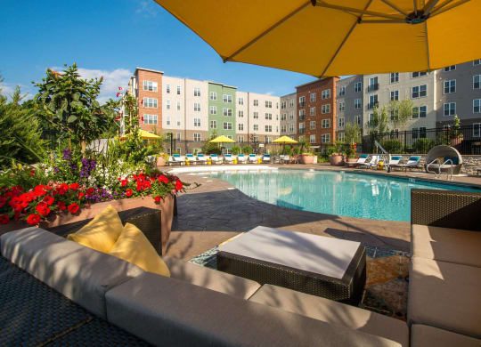 the swimming pool at the residence inn