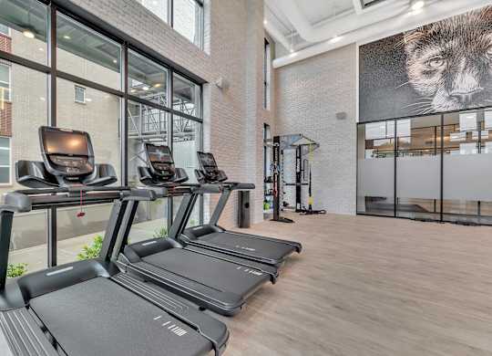 the gym at the flats at obsidian