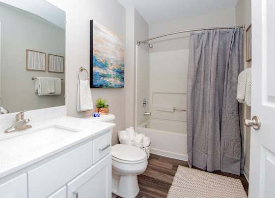 Bathroom with mirror at The Arden, Gresham, OR, 97080