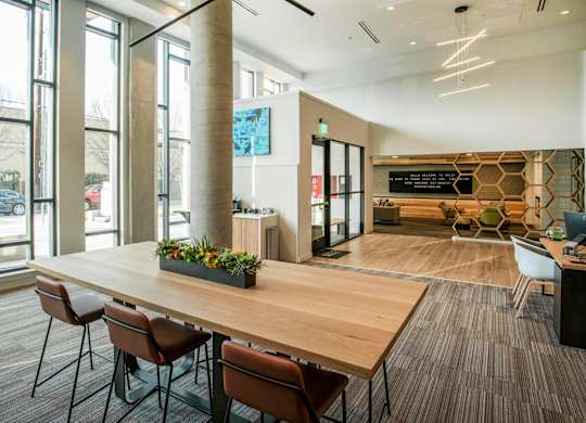 A conference room with a long table and chairs.at Axle, Seattle, 98119 