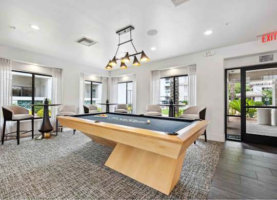 play a game of pool with your friends in our resident clubhouse