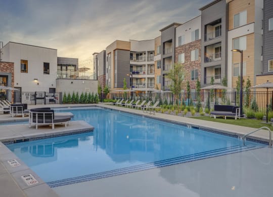 our apartments have a swimming pool in front of our building