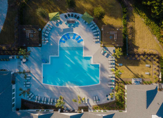arial view of the pool at the grove resort & spa