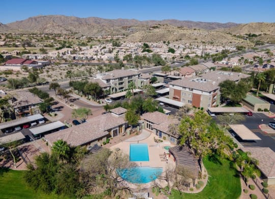 Community pool (birds eye view)
