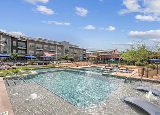 A large swimming pool at Trailhead, Austin, Texas