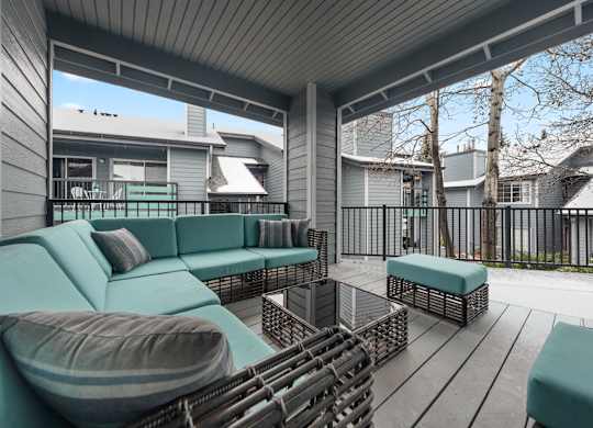 Outdoor patio area perfect for enjoying Flagstaff’s natural surroundings.