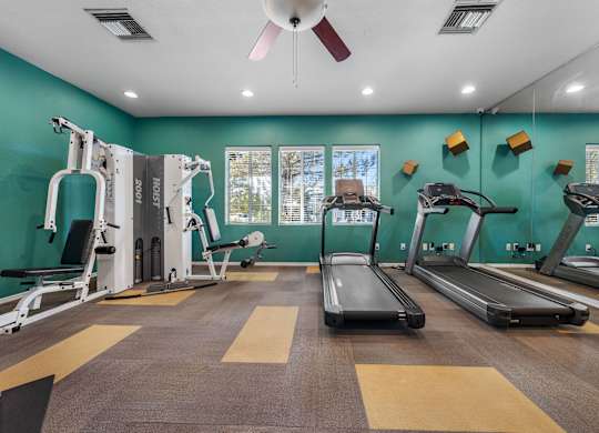 Well-equipped fitness center for health and wellness.