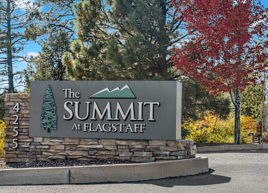 The Summit at Flagstaff monument sign.