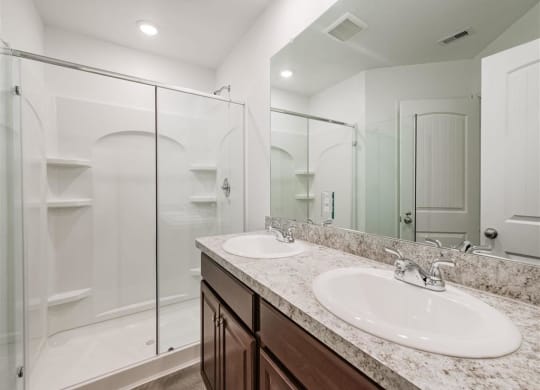 Spa Inspired Bathroom at The Village at Caney Mills, Conroe