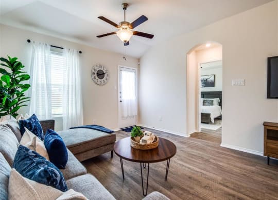 Living Area With TV at The Village at Caney Mills, Conroe