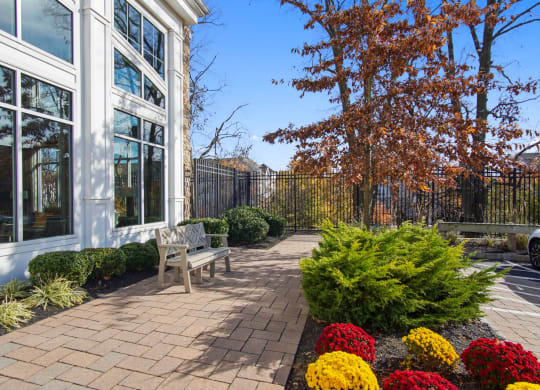 Beautiful landscaping at the Heights at Glen Mills in Glen Mills, PA