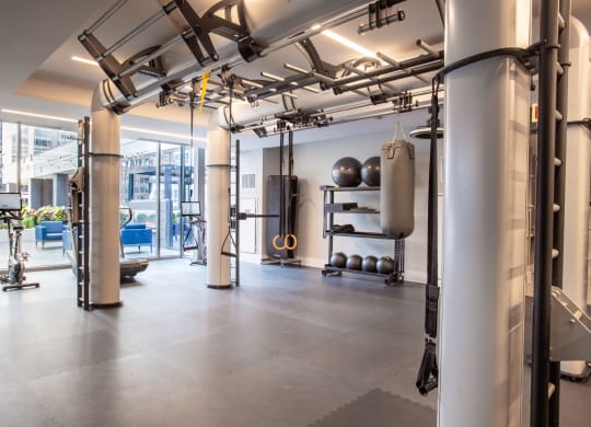 Fitness Center at The Grand Central Apartments in Chicago, IL 60607