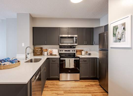 Spacious kitchen at 15 Bank Apartments in White Plains, NY 10606