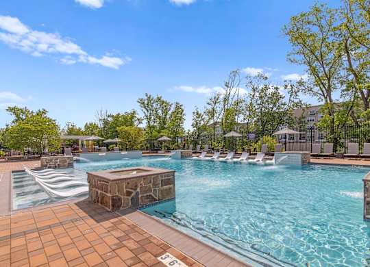 Outdoor Saltwater Pool at Heights at Glen Mills Apartments in Glen Mills, PA 19342