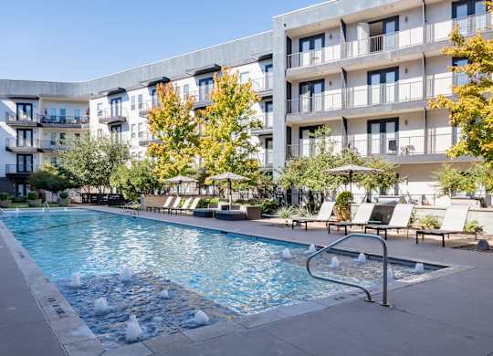 The Second of Two Pools at Abstract at Design District in Dallas TX, 75207