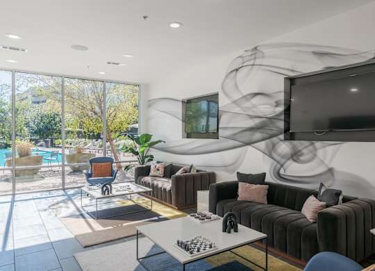 Updated Resident Clubhouse at Abstract at Design District in Dallas TX, 75207