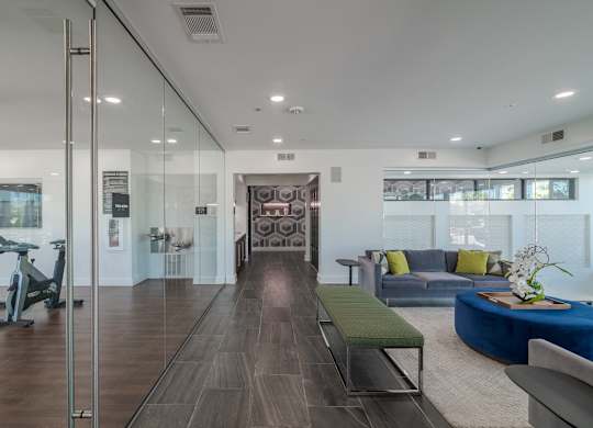 Community Lounge at Abstract at Design District in Dallas TX, 75207