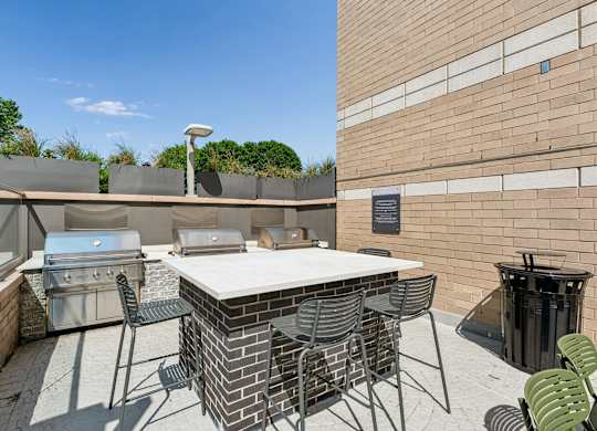 Outdoor Grill Station at 15 Bank Apartments in White Plains, NY 10606