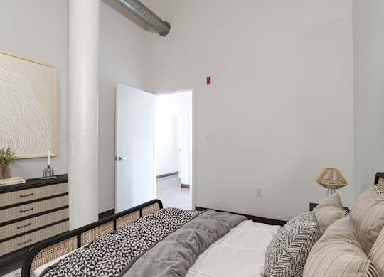 White Bedroom at Highland Mill Lofts in Charlotte, NC