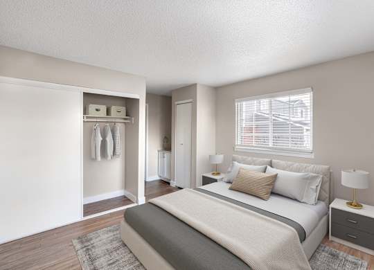 Spacious bedroom at Verona Apartments in Littleton, CO