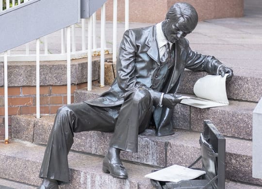 Statue at 15 Bank Apartments, White Plains