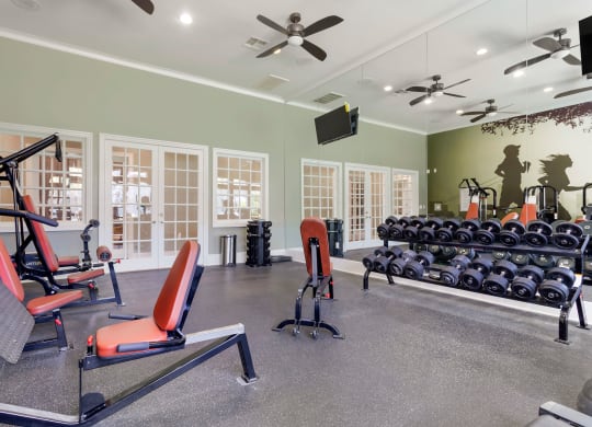 the gym at 1861 muleshoe road at Madison on the Meadow, Texas, 77477