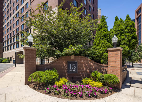 Elegant Sign Board at 15 Bank Apartments, New York, 10606