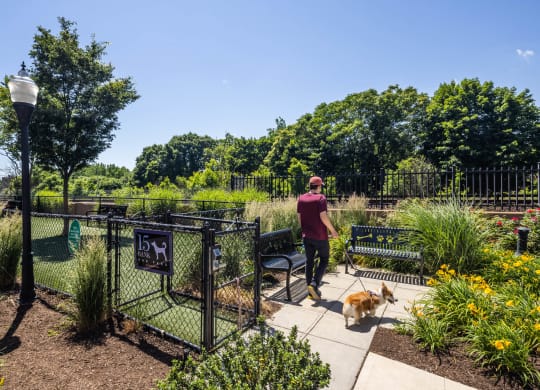 Garden with a fence at 15 Bank Apartments, New York