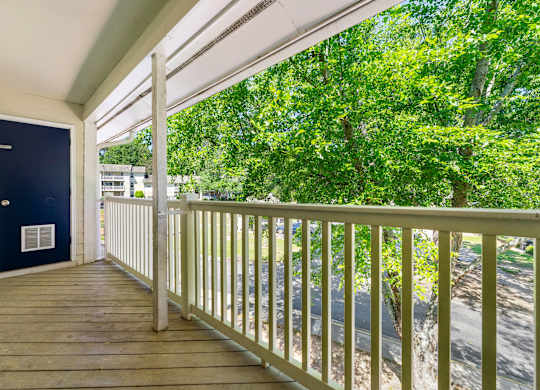 Private patio at Bradford Gwinnett & Townhomes in Norcross, GA 30071