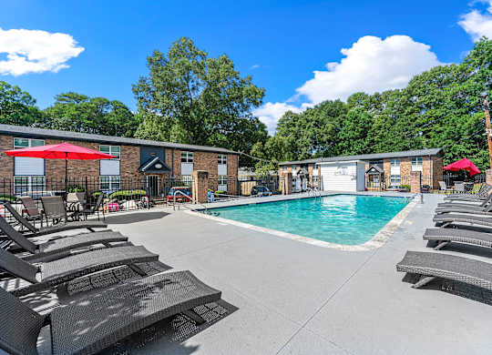 Swimming pool area at Georgian Oaks Apartments l & ll* Apartments, Georgia