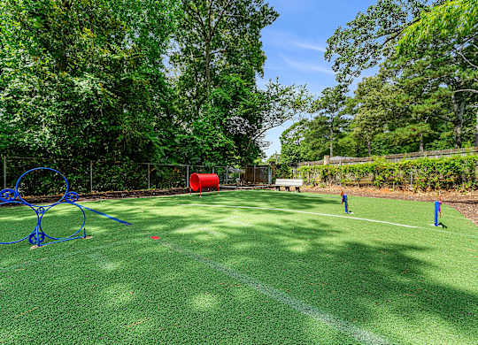 Pet play area and agility equipment at Georgian Oaks Apartments l & ll* Apartments, Georgia, 30080