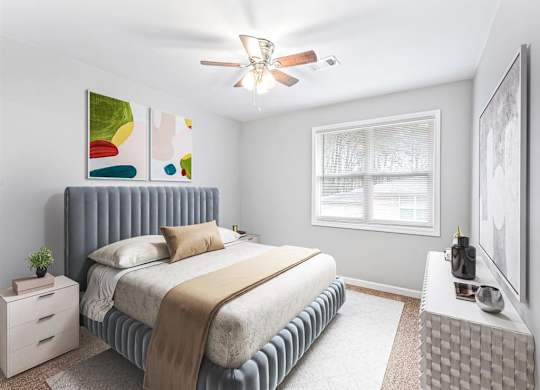 Master bedroom at Georgian Oaks Apartments l & ll* Apartments, Smyrna , GA