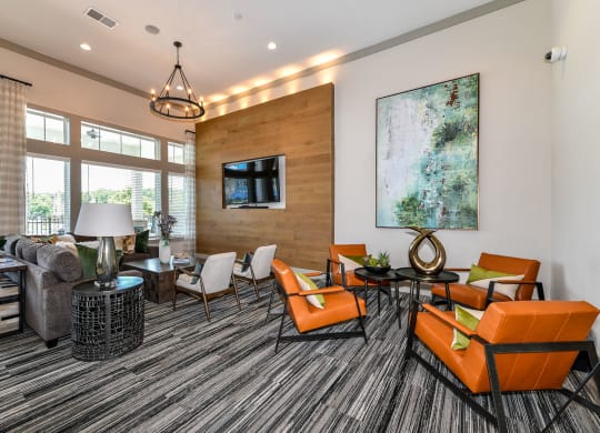 Conversation areas in the clubhouse at Carmel Vista, Georgia