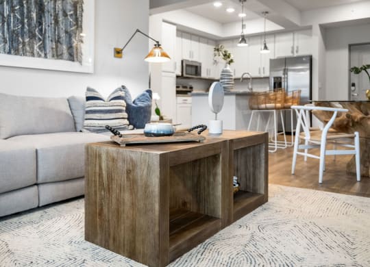 a living room with a couch and a table at Inspira, Florida
