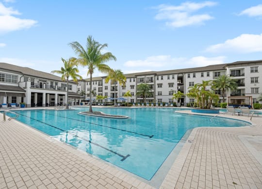 Lap lanes in the resort-style pool at Inspira, Naples, Florida