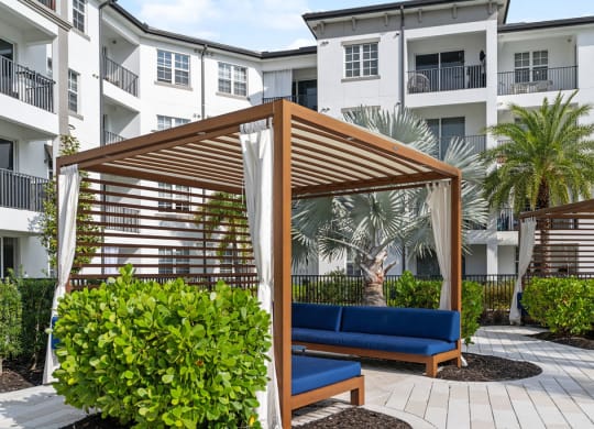 cabanas at the pool at Inspira, Naples, FL, 34113