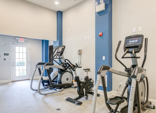 Fitness center cycling machines at Madison Glen Mills, Pennsylvania