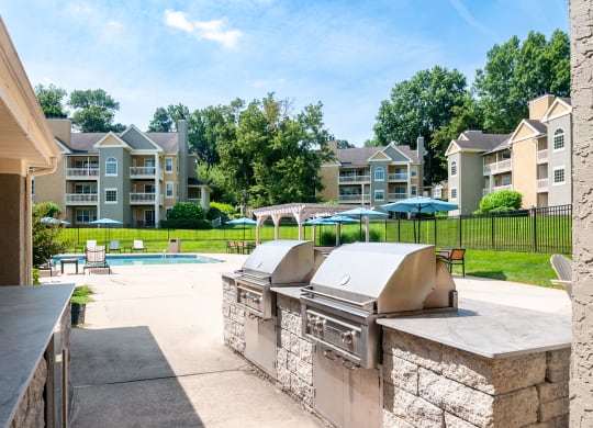 Grilling station at the pool at Madison Glen Mills, Glen Mills, 19342