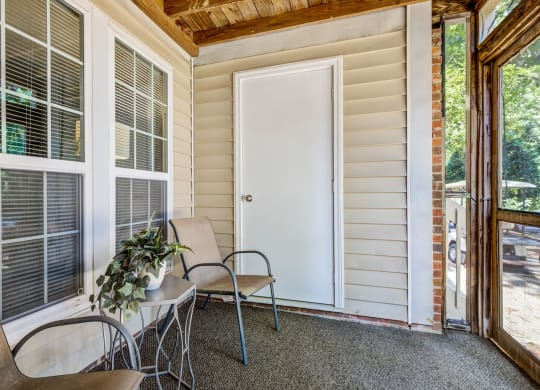 screened in patio at Madison Hunters Glen, Raleigh