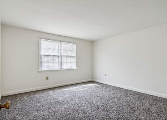 Bright senior bedroom at Park View at Towson with carpet and window